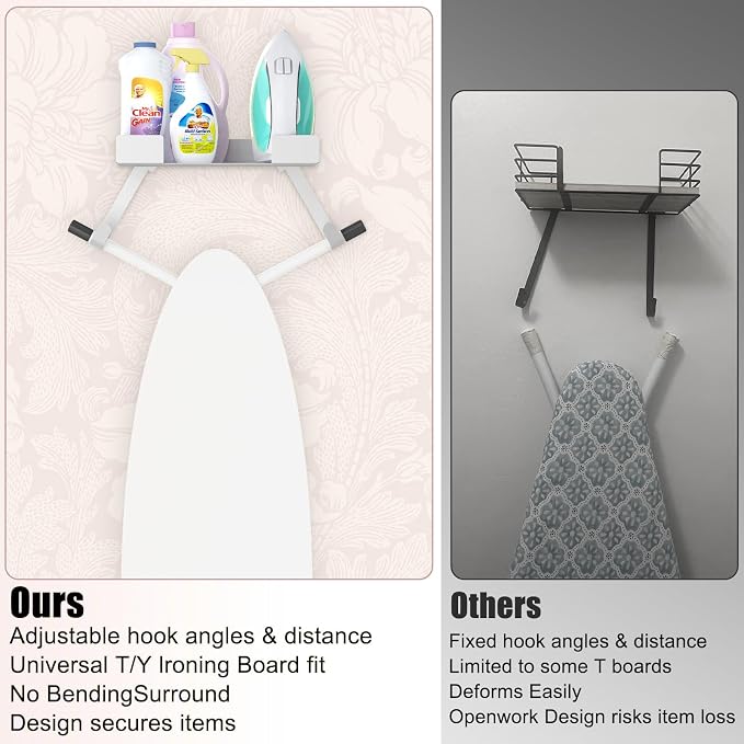 Ironing Board Hanger, Ironing Board Holder Wall Mount, Iron Board Wall Mount - Image 5
