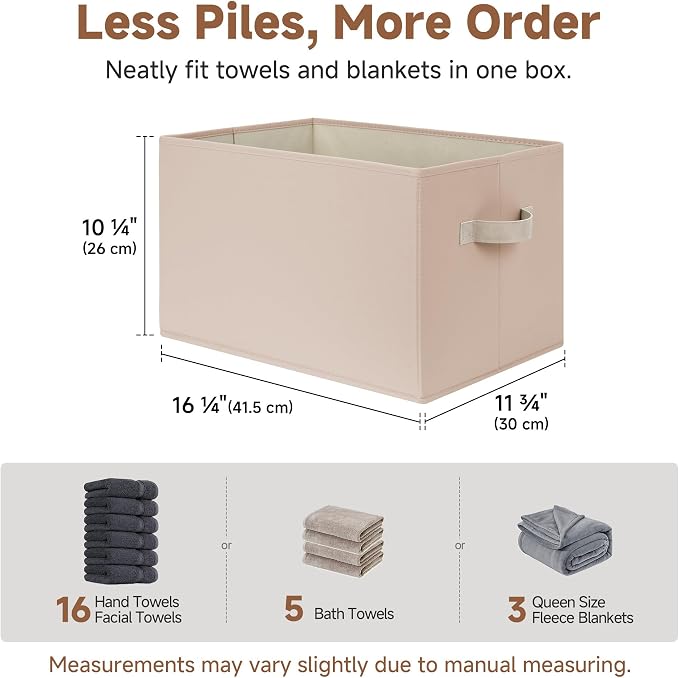 StorageWorks Storage Baskets for Shelves, Foldable Fabric Closet Storage Bins - Image 6
