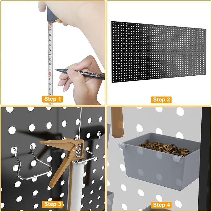 Pegboard Smith 4x2ft Metal Pegboard Kit - Image 6
