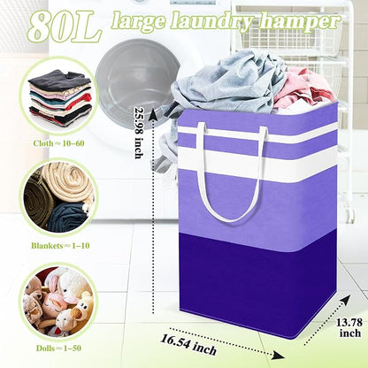 4-Pack Foldable Laundry Basket, Large Laundry Baskets - Image 4