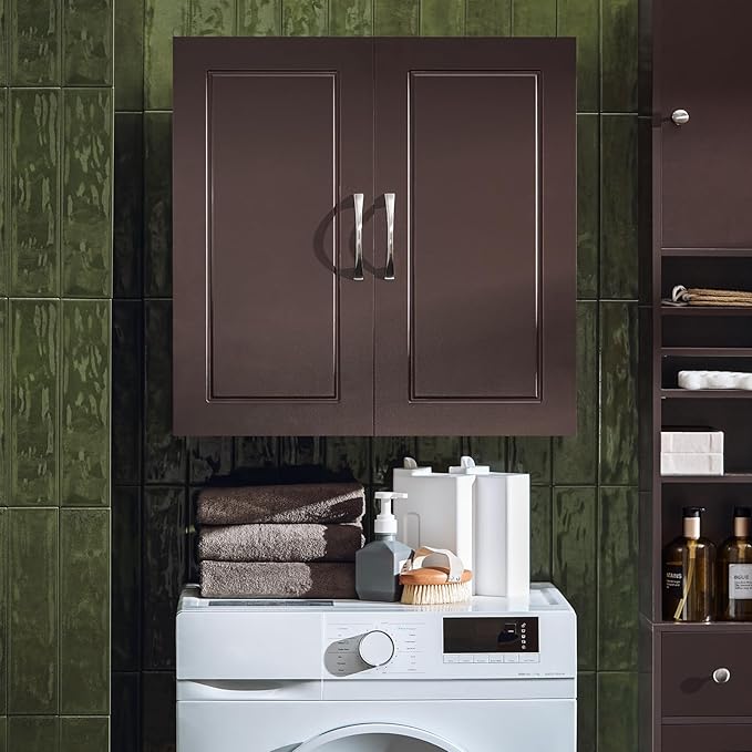 SoBuy Wall Cabinet, Bathroom Storage, 23.6 x 11.8 x 23.6 in, Universal Cabinet - Image 2