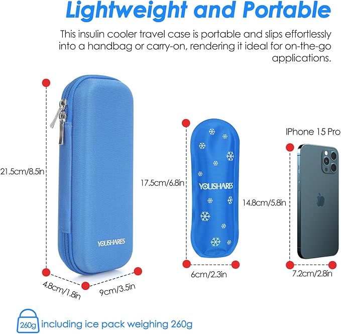 YOUSHARES Insulin Cooler Travel Case TSA Approved - Image 3
