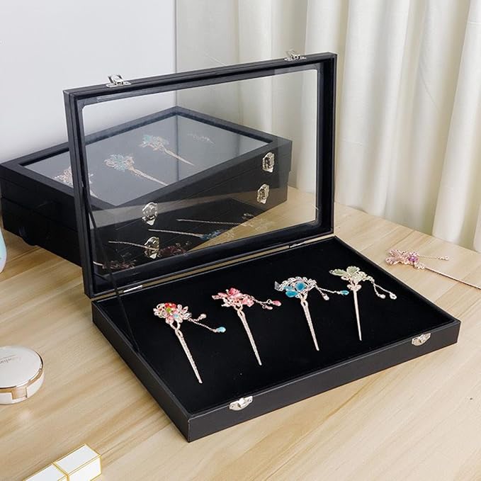TANG SONG 11'' x 7.9'' Brooch Storage Box Lapel Pin Display Case Jewelry - Image 4