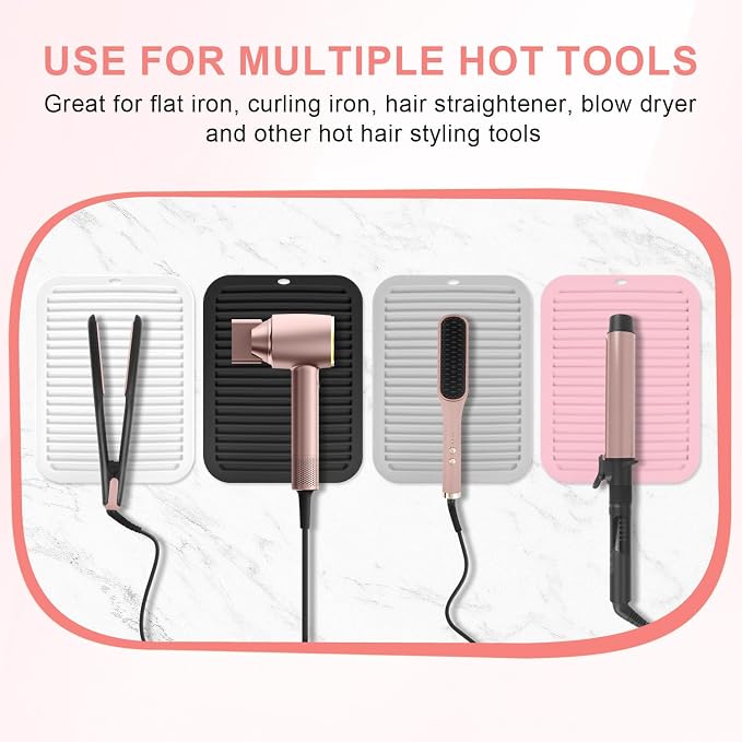 Large Silicone Heat Resistant Mat, Professional Hot Hair Tools Mat - Image 4