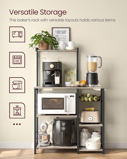 VASAGLE Baker's Rack, Microwave Stand, Kitchen Storage Rack - Image 6