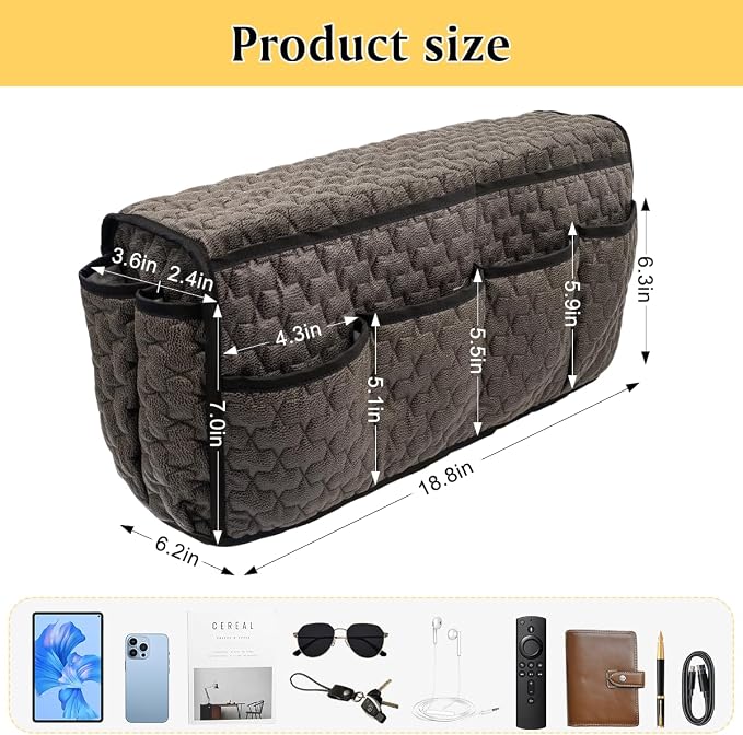 Remote Control Holder, Non Slip Bedside Caddy TV Remote Holder Armchair Caddy - Image 2