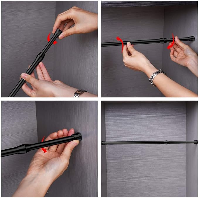 AIZESI Spring Tension Curtain Rods Short Tension Rod - Image 7