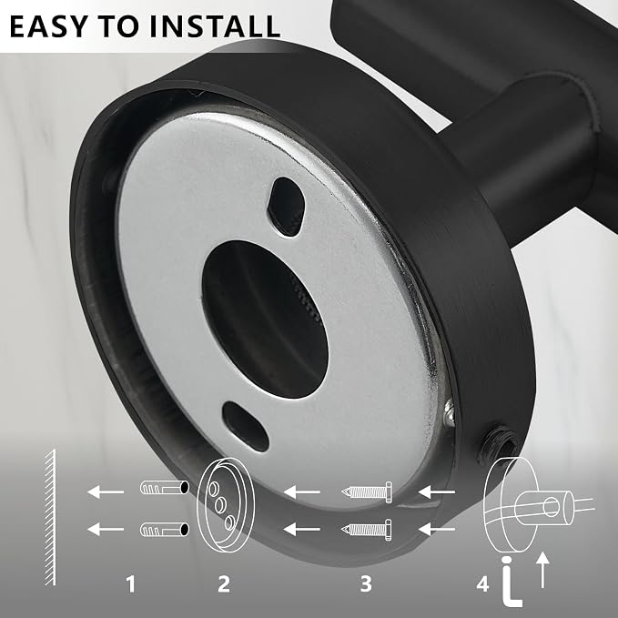 Bathroom Hardware Set Includes Towel Ring, Toilet Paper Holder and 2 Towel Hooks - Image 7