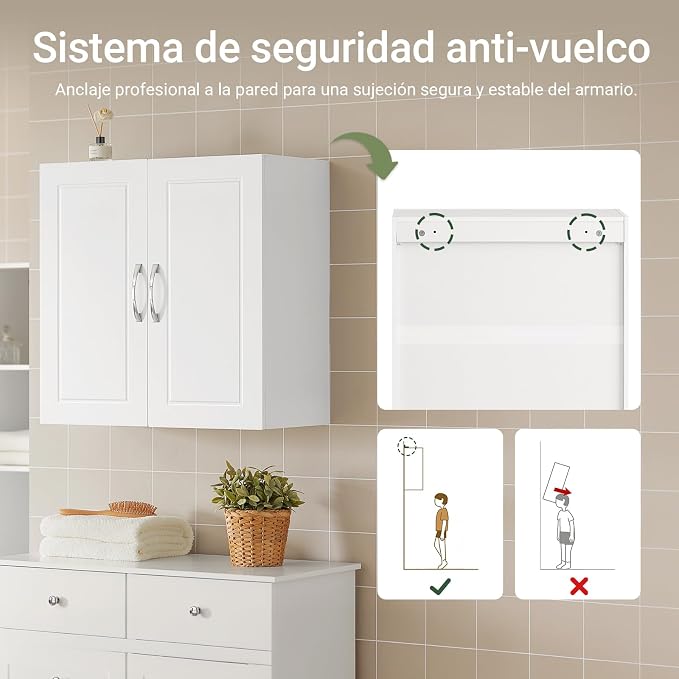 Haotian Wall Cabinet, Bathroom Storage, 23.6 x 11.8 x 23.6 in - Image 4