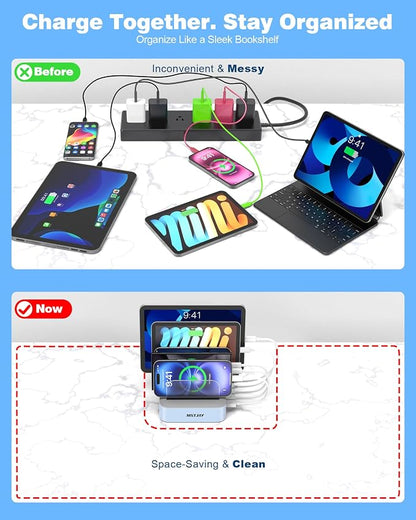 MSTJRY Charging Station for Multiple Devices : 5 Port Multi USB-A Charger - Image 3
