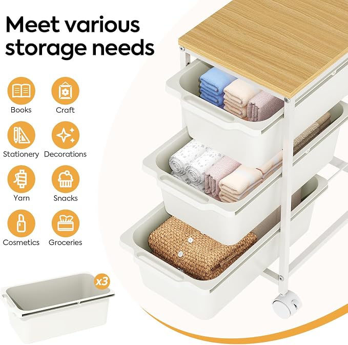 KINGBOARD Slim Rolling Cart - Image 3