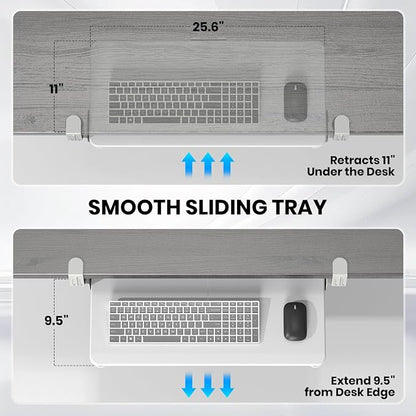 Keyboard Tray Under Desk, Pull Out Keyboard & Mouse Tray - Image 7