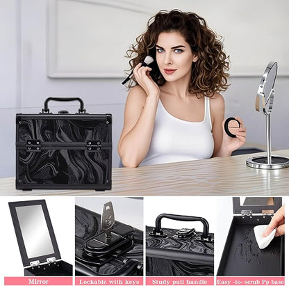 Makeup Train Case, Portable Makeup Case - Image 6