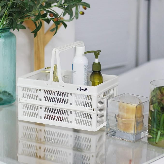ZHJINGYU crates for storage, plastic baskets for organizing, collapsible - Image 5