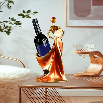 Artpaul Wine Bottle Holder Beauty Lady Statue Wine Bottle Stand Lady Wine Rack - Image 4