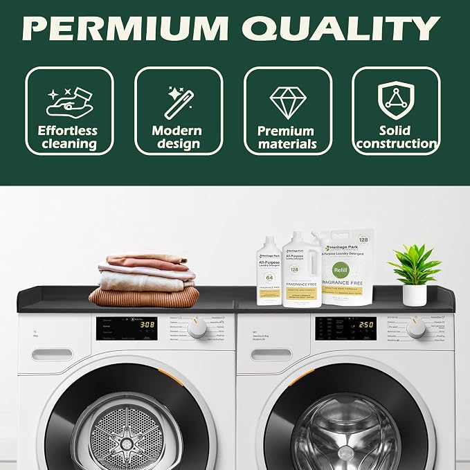 Royxen Washer Dryer Countertop, 27.4" x 54" Wood Universal Fit, Washer Dryer - Image 5