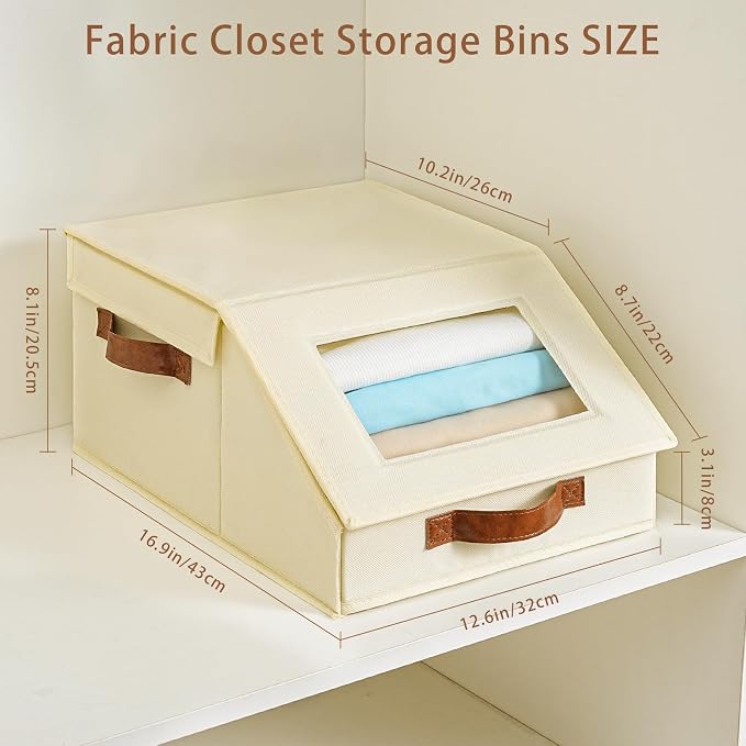 Closet Organizers and Storage, Stackable Closet Drawers, Fabric Storage Bins - Image 3
