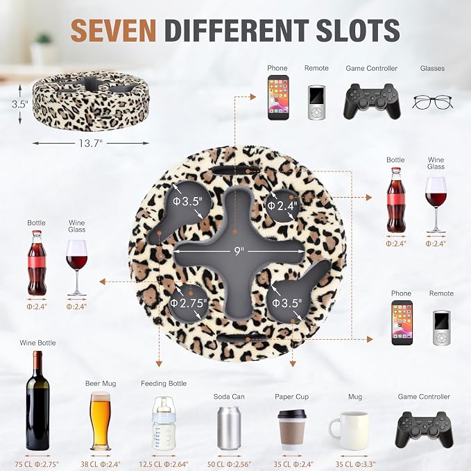 INNO STAGE Couch Cup Holder-Sofa Cup Holder Pillow | Couch Caddy Buddy | Drinks - Image 4