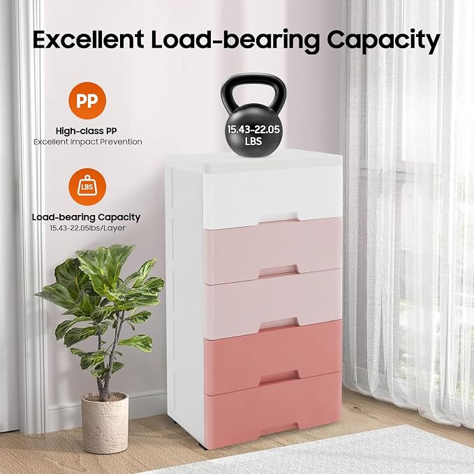 Plastic Drawers Dresser Storage Cabinet - Image 4