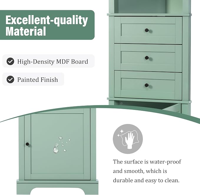 68.9" Tall Triangle Corner Cabinet - Image 4