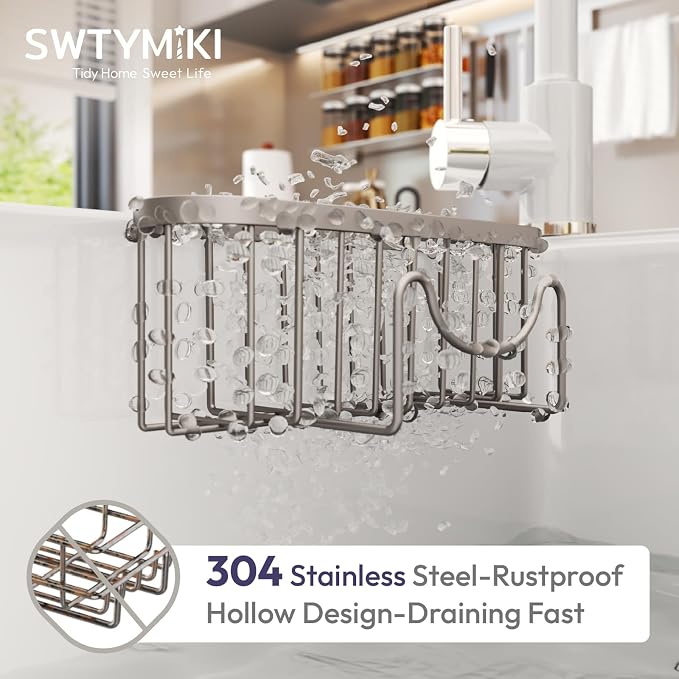 SWTYMIKI Sponge Holder for Kitchen Sink - Image 4