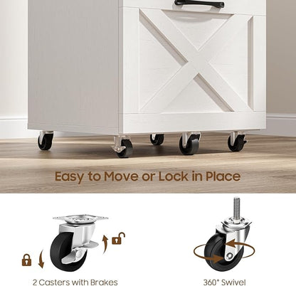 Halitaa Farmhouse 3 Drawer Small File Cabinet - Image 7
