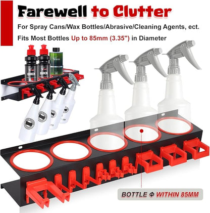 Spray Bottle Holders for Car Detailing, Garage Van Workshop Organizer for - Image 8