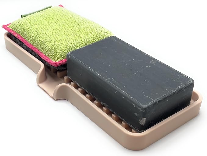 Happitasa Silicone Soap Dish Tray and Sponge Holder - Image 8