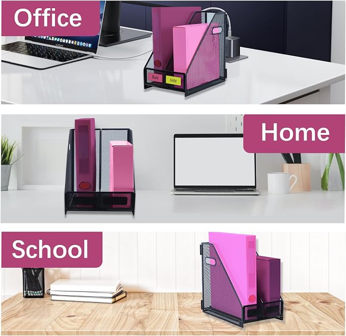 Desk Organizers, Metal Magazine File Holder - Image 7