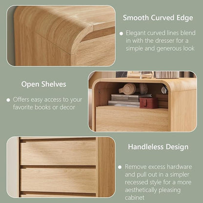25" Tall Modern Nightstand - Image 5