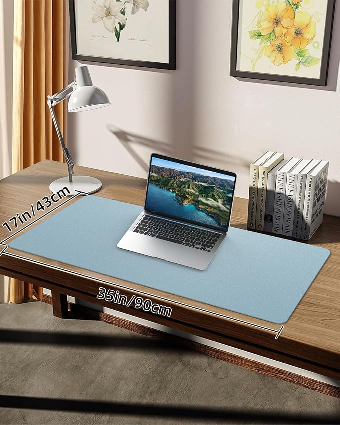 Non-Slip Desk mat, PULeather Desk Pad Protector, Office Desk Mat, Large Mouse - Image 2
