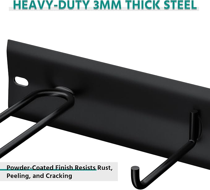 EVERHANGER Wall Mount Ski Rack for Garage, Ski Storage Hangers for - Image 3