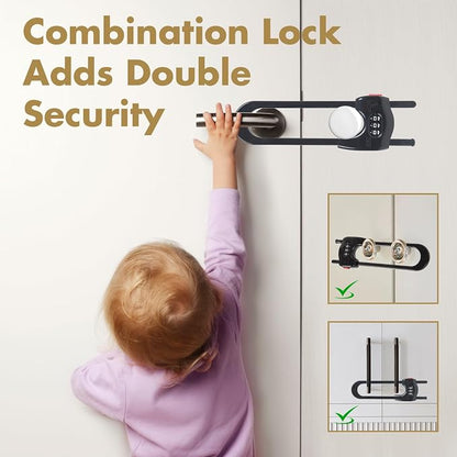 4 Pack Cabinet Locks Baby Proofing Upgrade Child Proof Cabinet Lock Adjustable - Image 2