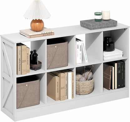 Furinno Jensen Book Shelf, 8-Cube Farmhouse Bookshelf, Display Bookcase by Furinno-FitsYourSpaceFitsYourBudget