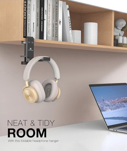 New Foldable Headphone Stand Hanger Holder Aluminum Headset Soundbar Stand - Image 3