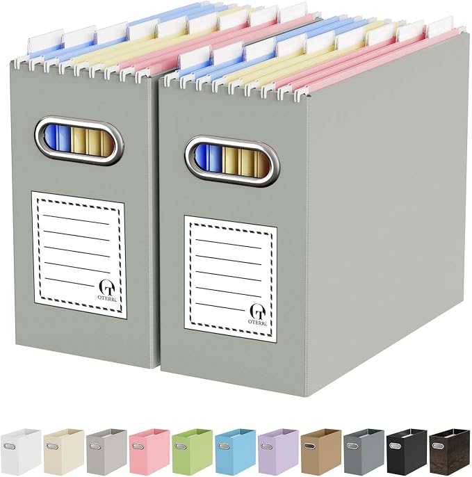 Portable Collapsible Cardboard File Box by Oterri