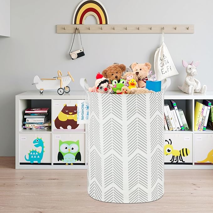 LANGYASHAN Laundry Basket Canvas Fabric Collapsible Organizer Basket - Image 6