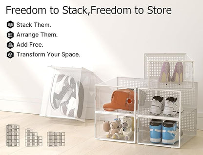 Kuject XX-Large Shoe Storage Boxes 12 Pack, Entryway & Under-Bed Storage - Image 7