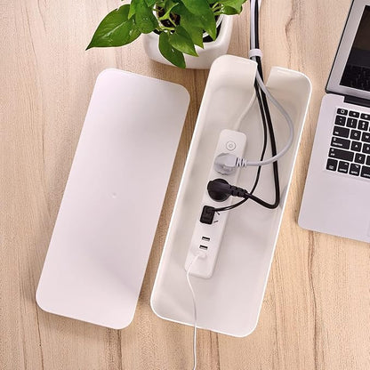 Cable Management Box, Large Cord Organizer Box to Hide Power Strip & Under Desk - Image 5