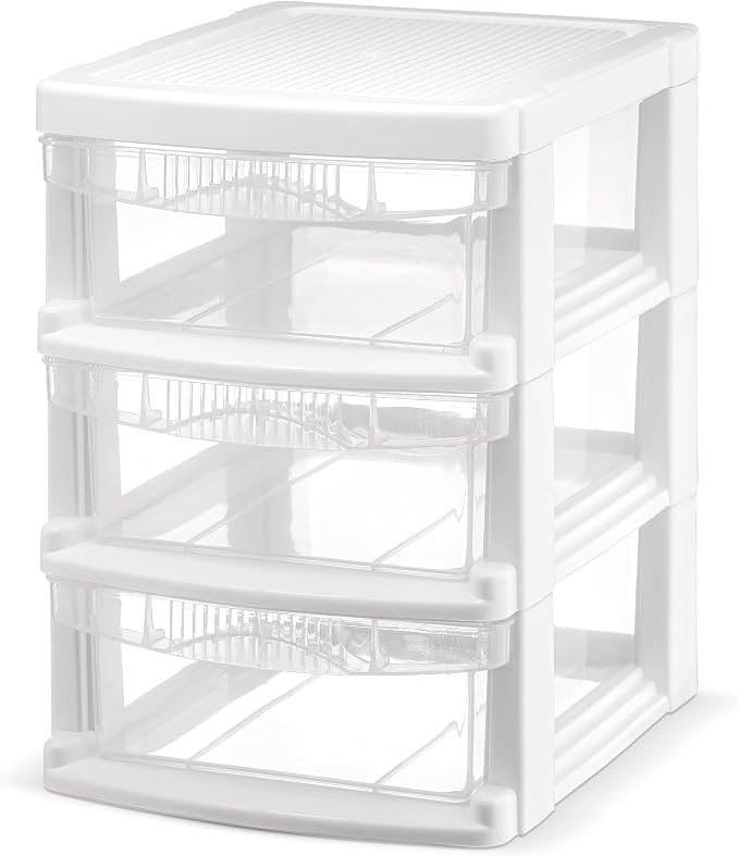 Tribello 3 Drawer Plastic Storage, Mini Drawer Unit by Tribello