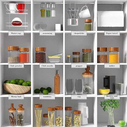 100-Pack 4" x 1" Shelf Tag Label Holders Adhesive Clear Shelf Tag Index Card - Image 7