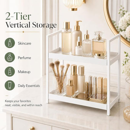 Bathroom Organizer Countertop, 2 Tier Counter Storage Shelf - Image 3
