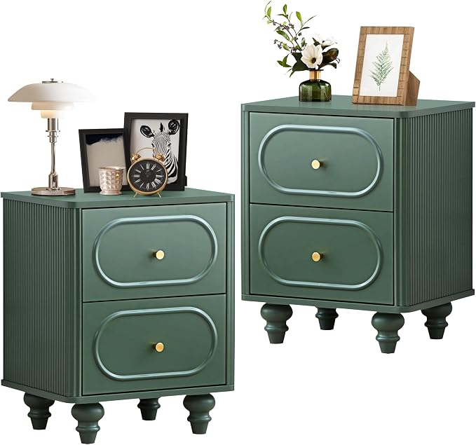 2 Drawer Fluted Mini Small Dresser by ORRD