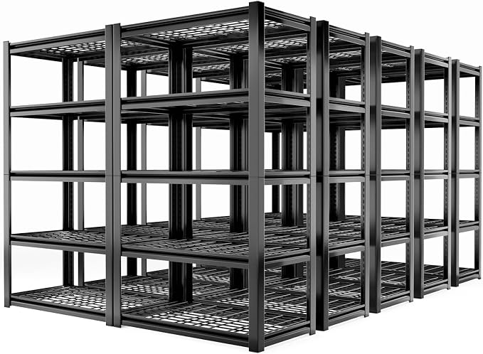 OS MOTOR Heavy Duty Storage Shelving Unit 10 Pack | Adjustable 5-Tier Metal Rack by OSMOTORHOME