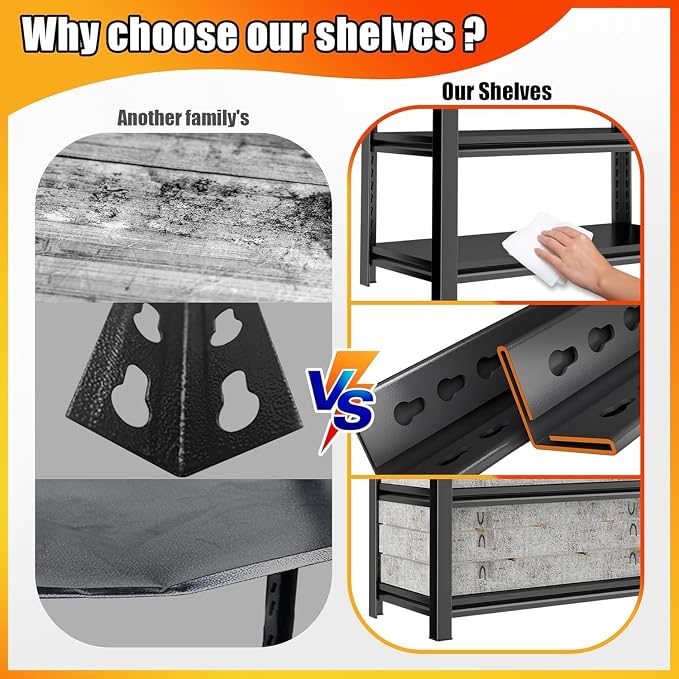 2pack Garage Shelving Heavy Duty Storage Shelves - Image 3