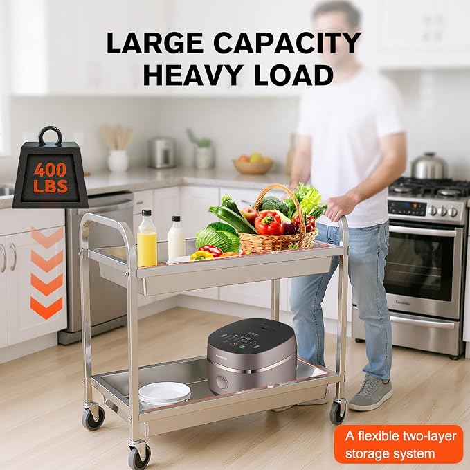 Stainless Steel Kitchen Cart - Image 3