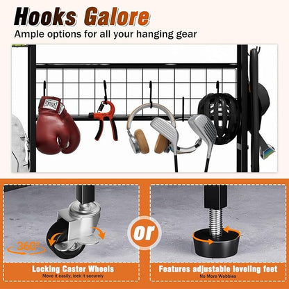 Sports Equipment Organizer, Heavy Duty Golf Bags Stand, Extra Large Ball - Image 7