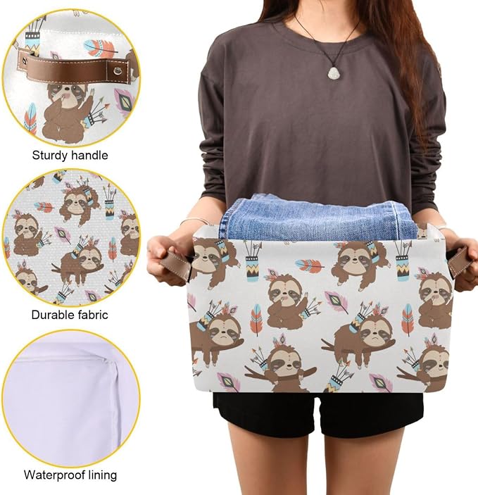 ZAZYXTJ Cute Sloth Storage Basket - Image 7