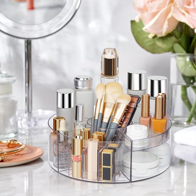 360° Rotating Makeup Organizer, Bathroom Counter, Spinning Cosmetic Storage - Image 5