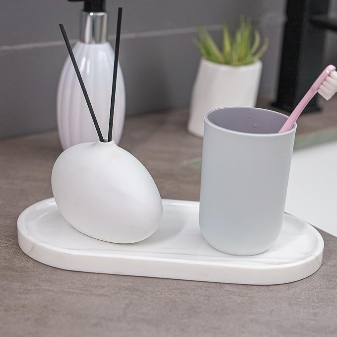 Marble Tray 9.8”x4.7”x0.6”| Oval Stone Tray - Image 5